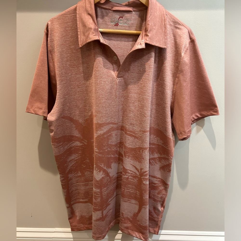 Tropical printed Marine Layer Polo. Perfect for golf or vacations!!